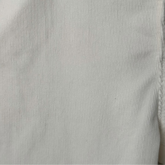 AG The Stevie Slim Straight Ankle Jeans Corduroy Cords Creme Ivory Stretch Sz 32 - Picture 13 of 16